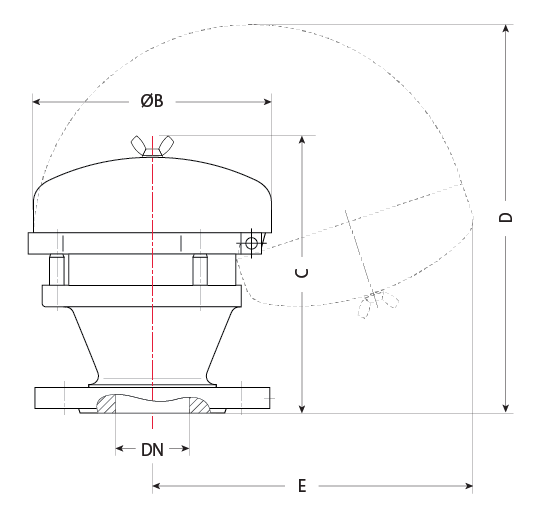 Model 934-BM Dimensions Illustration