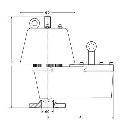 Model 945 Dimensions Illustration