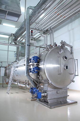 Machinery in a pharmaceutical production plant