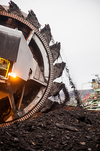 Excavator for digging coal